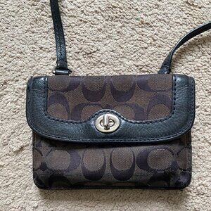 Coach small crossbody black purse